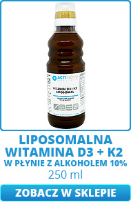 Liposomalna witamina D3 + K2 250ml ActiNovo